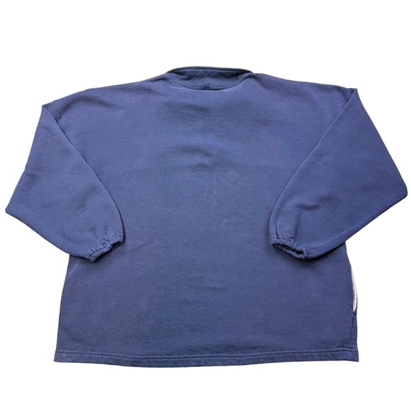 Vintage Russell Athletic Quarter Zip Sweatshirt USA Navy Blue XXL 90s - Picture 2 of 8